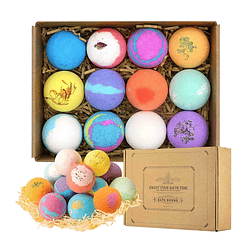 Set 12 Bolas efervescentes  para baños esferas que dan espuma y burbujas ricos aromas