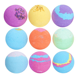 9 Bolas para baños efervescentes esferas que se desvanecen en el agua y dan espuma