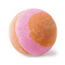 Bola de sal efervescente naranjo y rosada con aromaterapia encantadora Chile