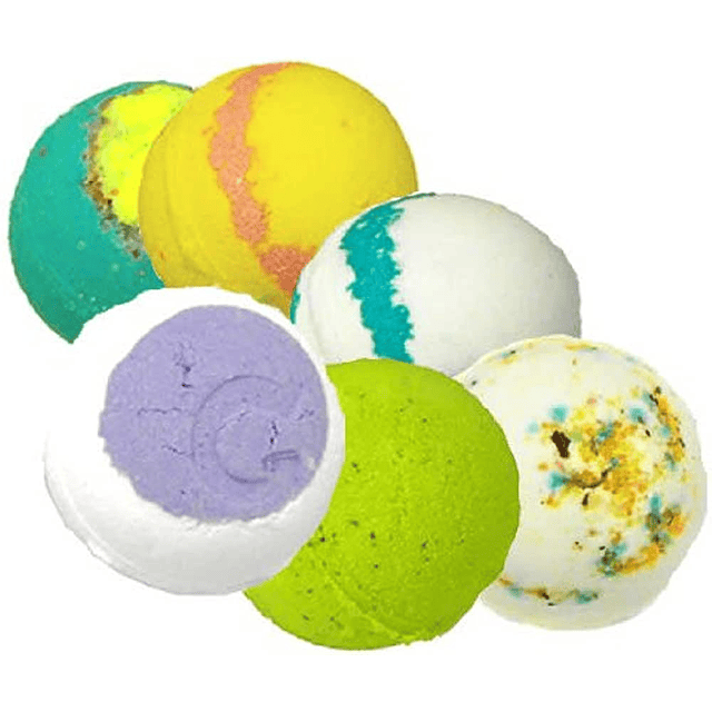 Set de bolas efervescentes de varios colores y esencias naturales pack 6