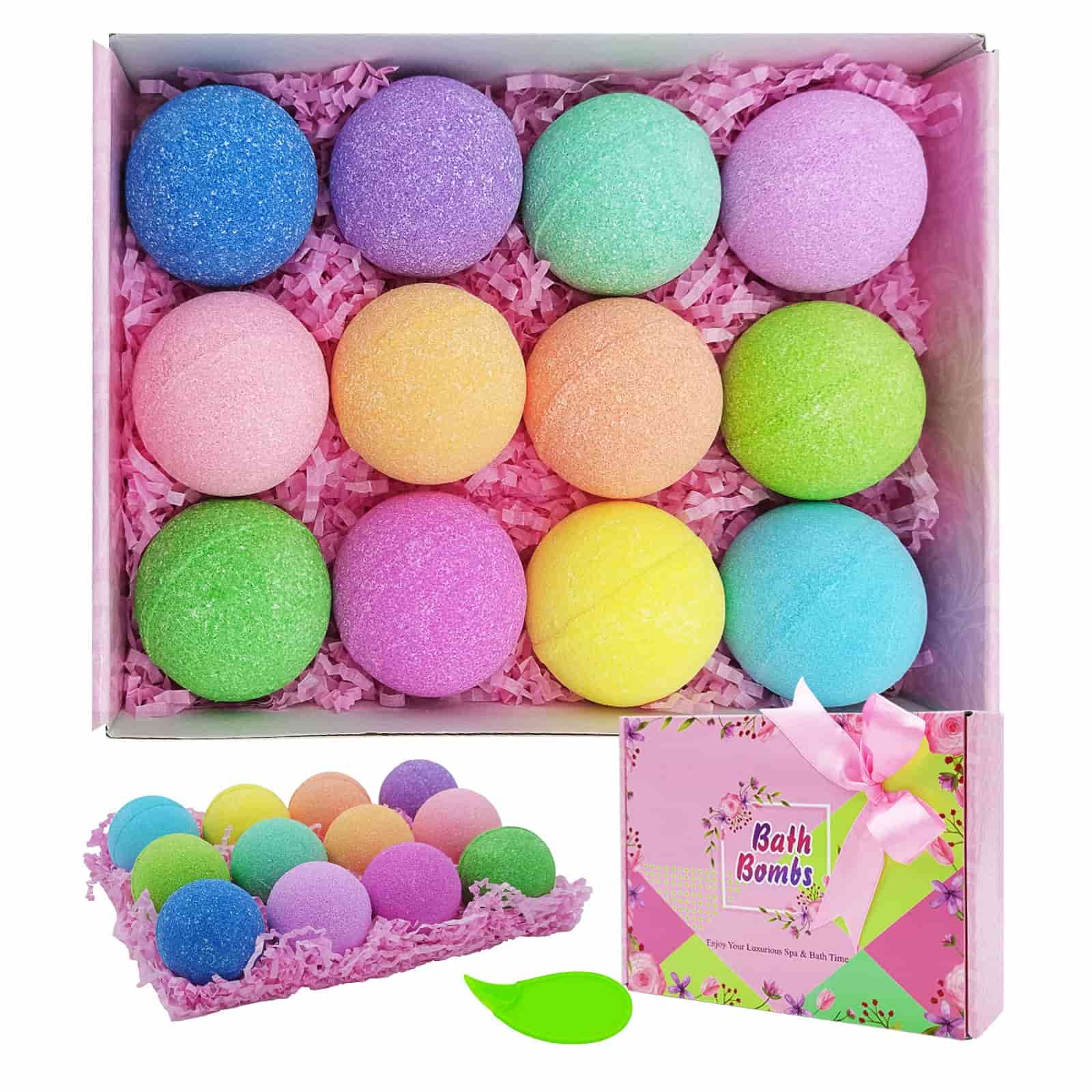 Bolas para baño burbujas en la tina ideal para regalo de mujer kit 12