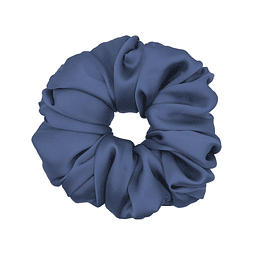 Scrunchie color azul indigo hermosa tonalidad de coleta elasticada