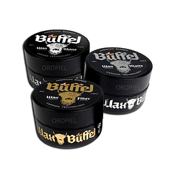 Ceras buffel: wax shine + matte + fiber dorada pack promocional