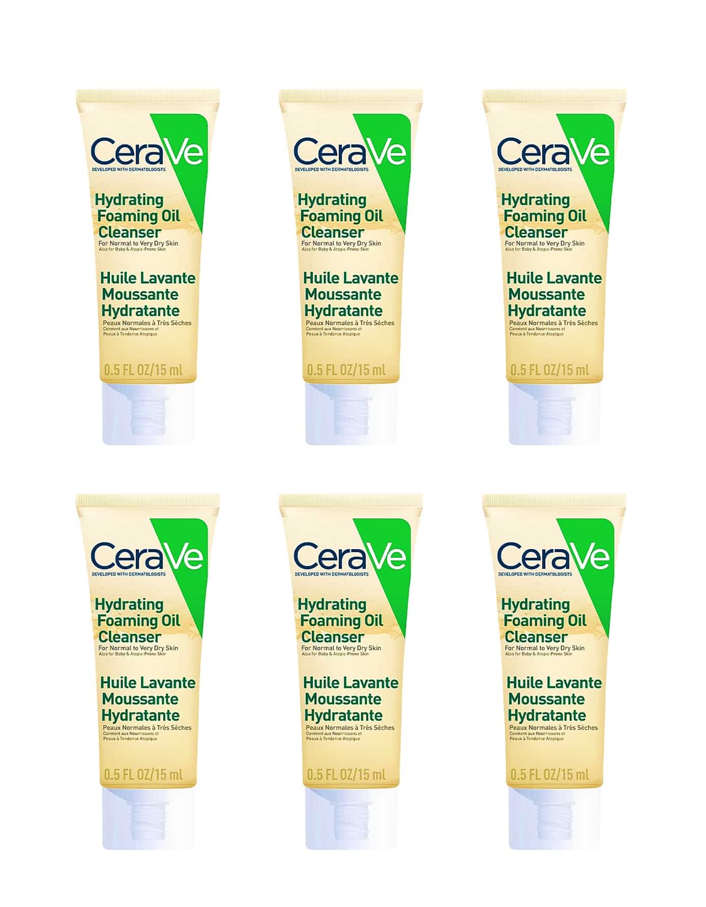 Aceite limpiador facial hidratante anti resequedad pack 6