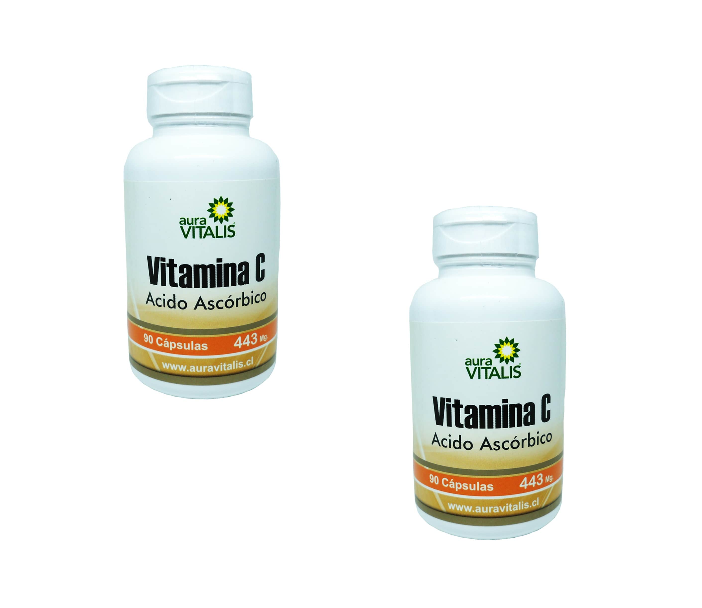Cápsulas antioxidantes con vitamina C natural aura vitalis pack 2