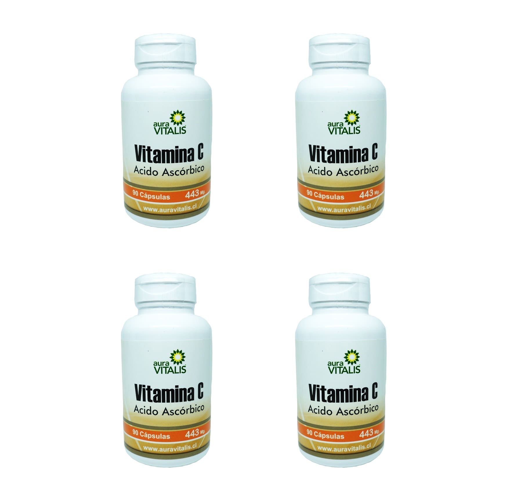 Cápsulas antiage de vitamina C antiedad aura vitalis pack 4