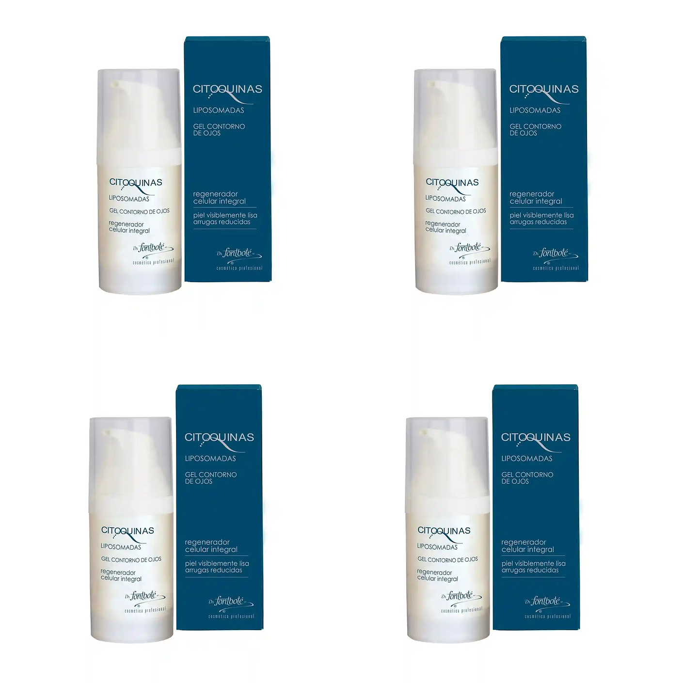 Gel contorno de ojos antiarrugas citoquinas Fontboté pack 4 1