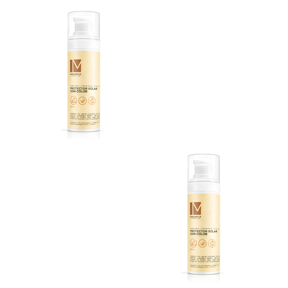 Bloqueador solar con color no grasoso oil free pack 2 1