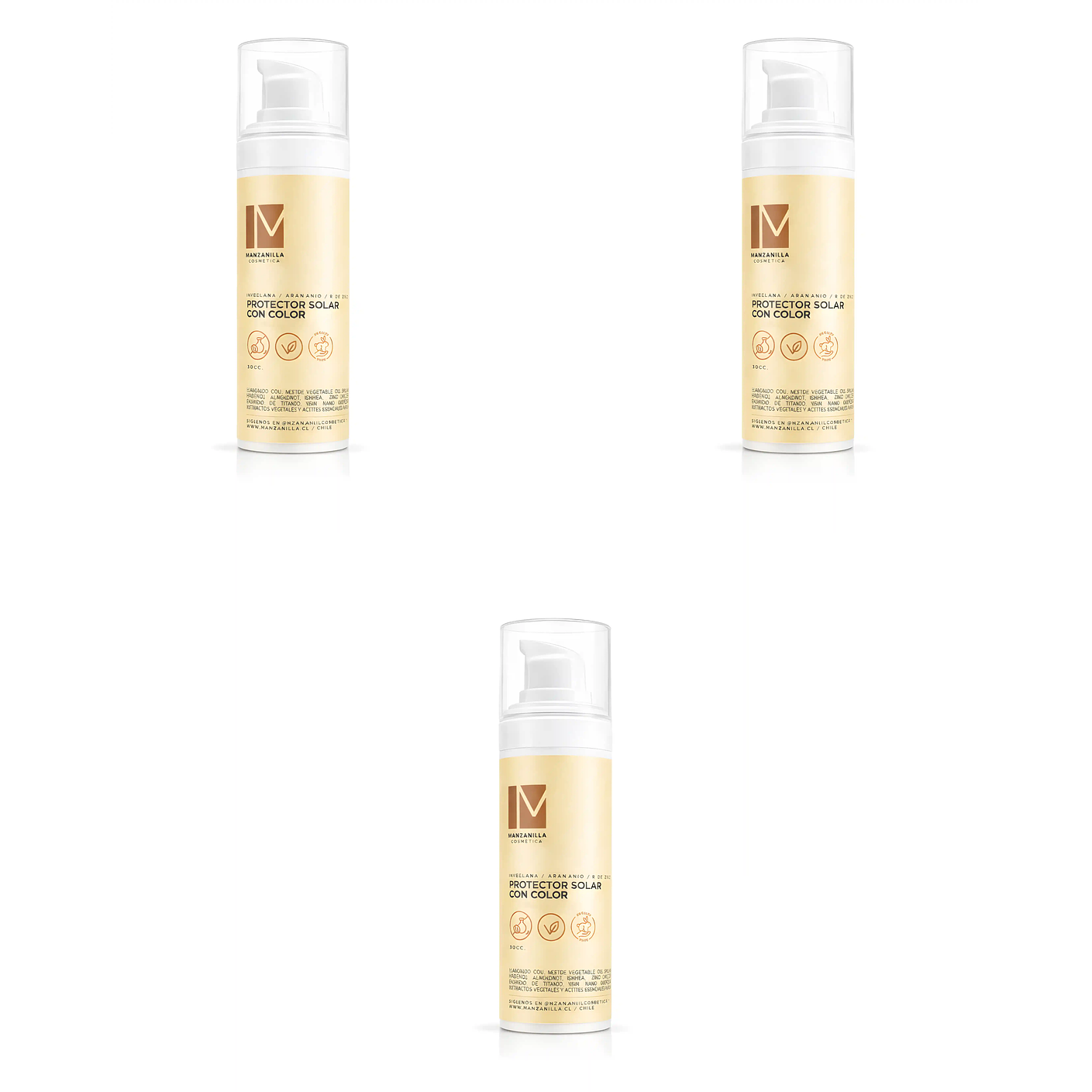 Bloqueador solar libre de grasa textura ligera pack 3 1