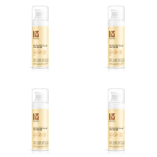 Bloqueador solar natural y ecologico protector con color pack 4