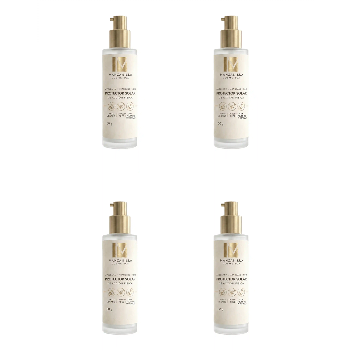 Proteccion solar en crema bloqueadora de rayos UV pack 4 1