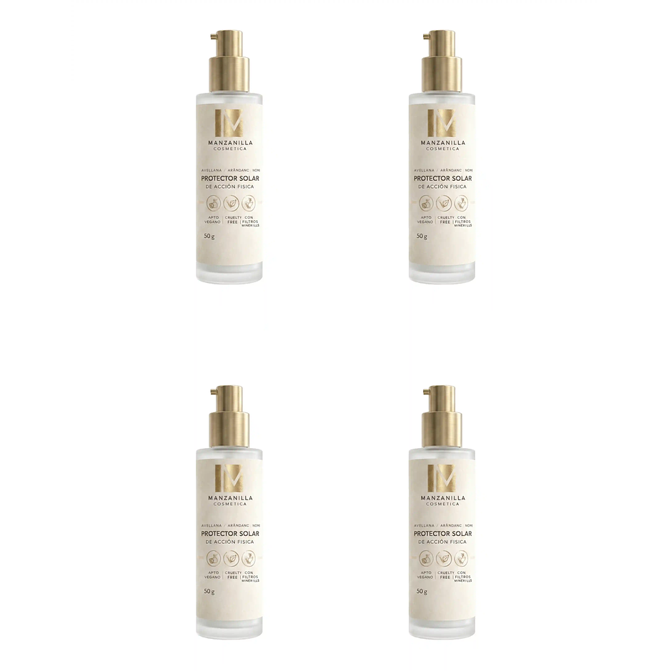 Proteccion solar en crema bloqueadora de rayos UV pack 4 1