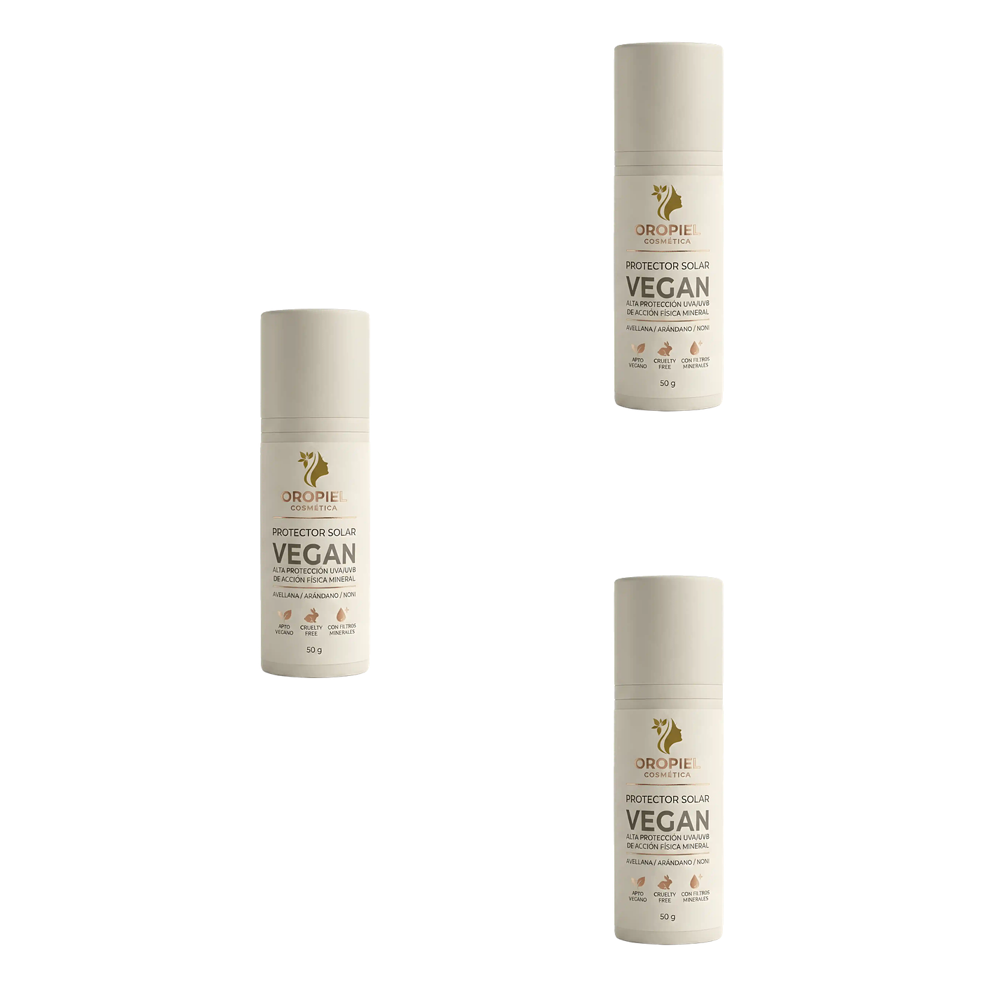 Fotoprotector natural crema bloqueadora de rayos uv pack 3 1