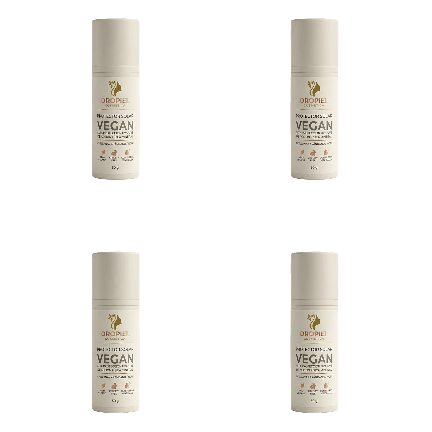 Protectores solares veganos matificante pack 4 1