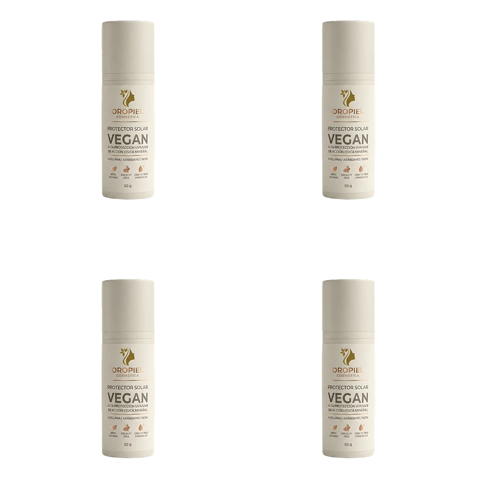 Protectores solares veganos matificante pack 4 1