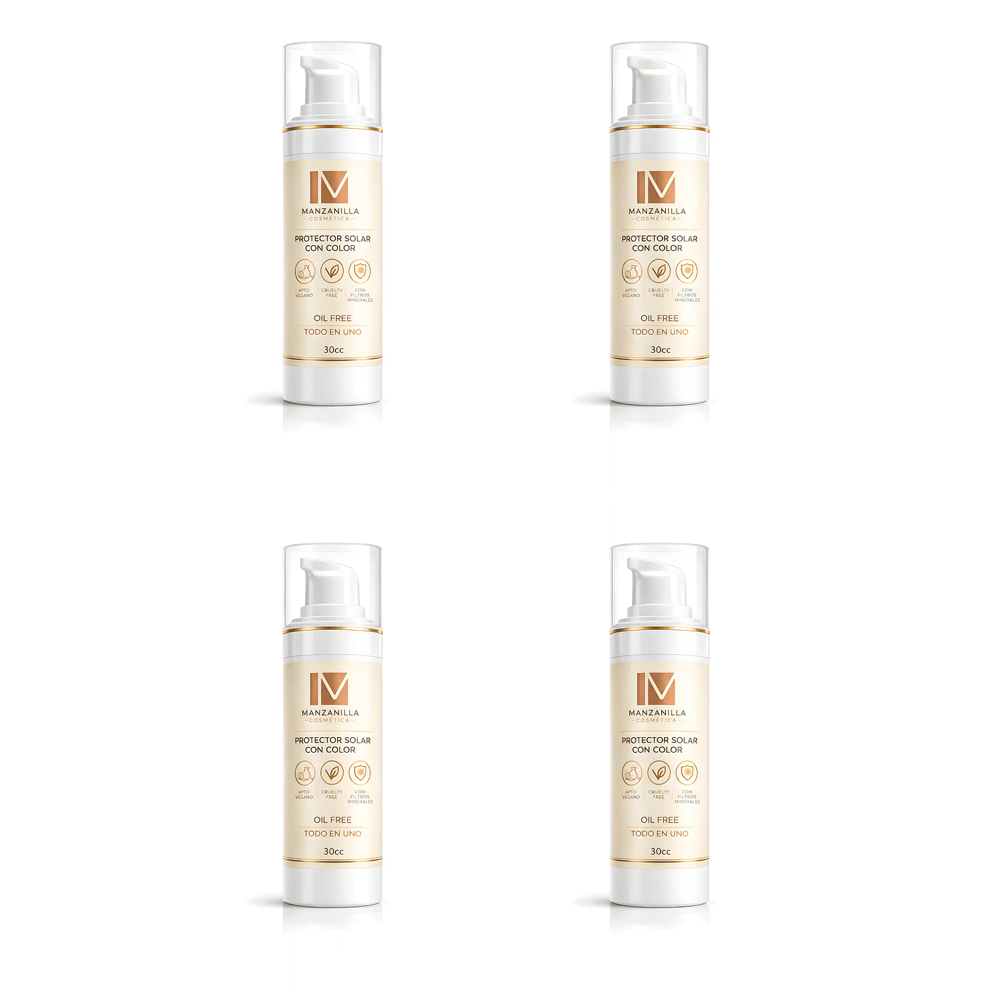 Bloqueadores solares con color rostro pack 4 1