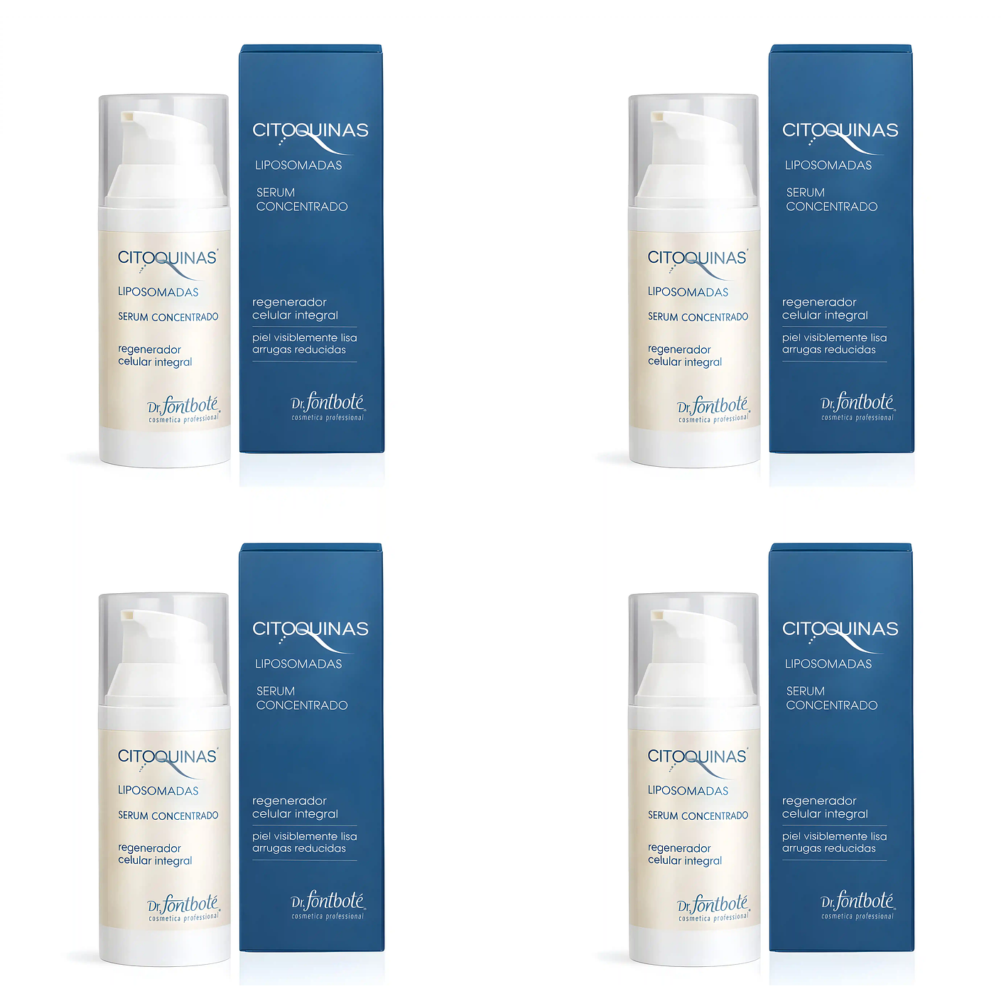 Suero antienvejecimiento regenerador arrugas Fontboté pack 4 1