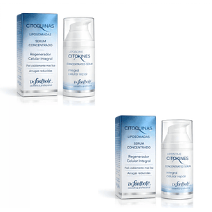 Serum regenerador envejecimiento facial piel cansada citoquinas Dr. Fontboté pack 2