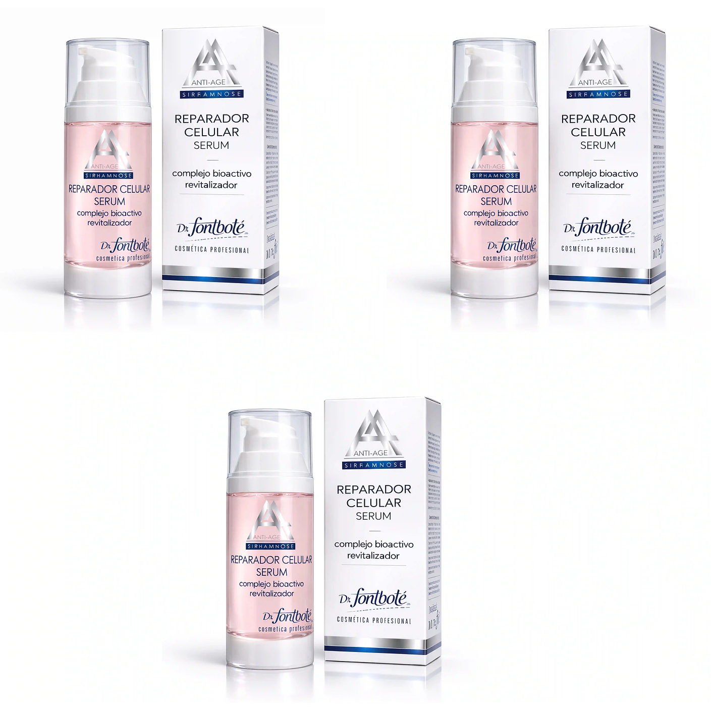 Serum cuidado antiedad diario reparador celular Dr. Fontboté pack 3 1