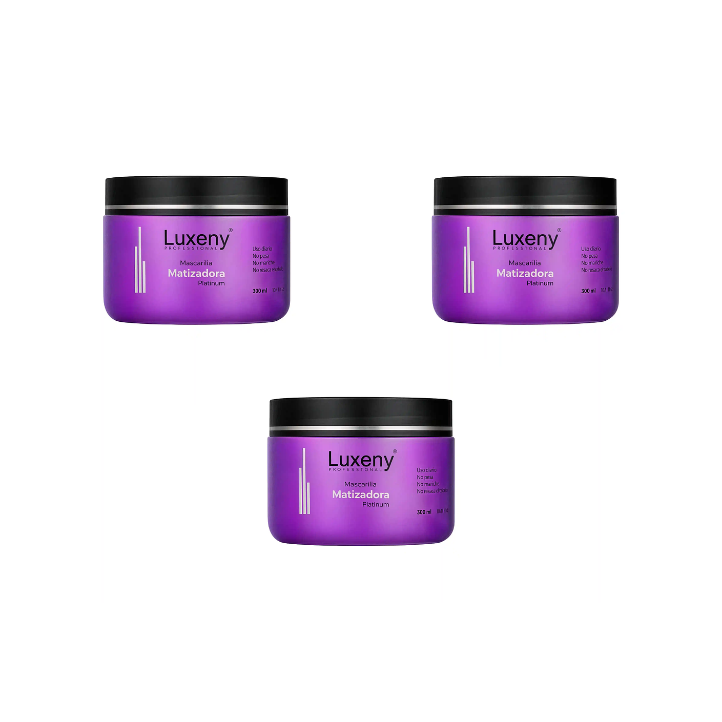 Mascarilla matizadora del cabello morada luxeny pack 3 1