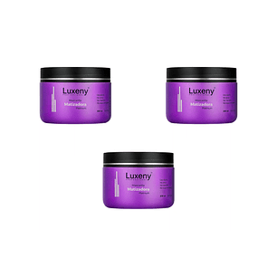 Mascarilla matizadora del cabello morada luxeny pack 3
