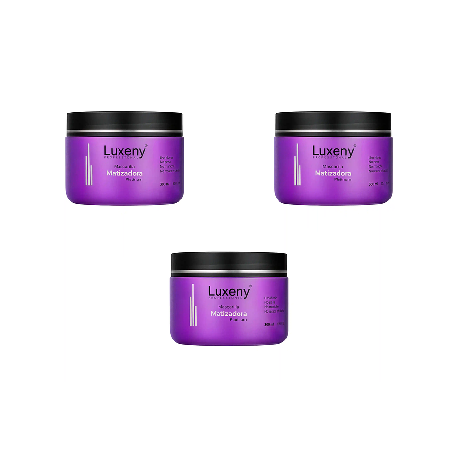Mascarilla matizadora del cabello morada luxeny pack 3 1