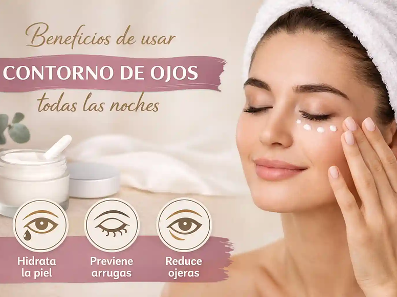 Beneficios de usar contorno de ojos todas las noches