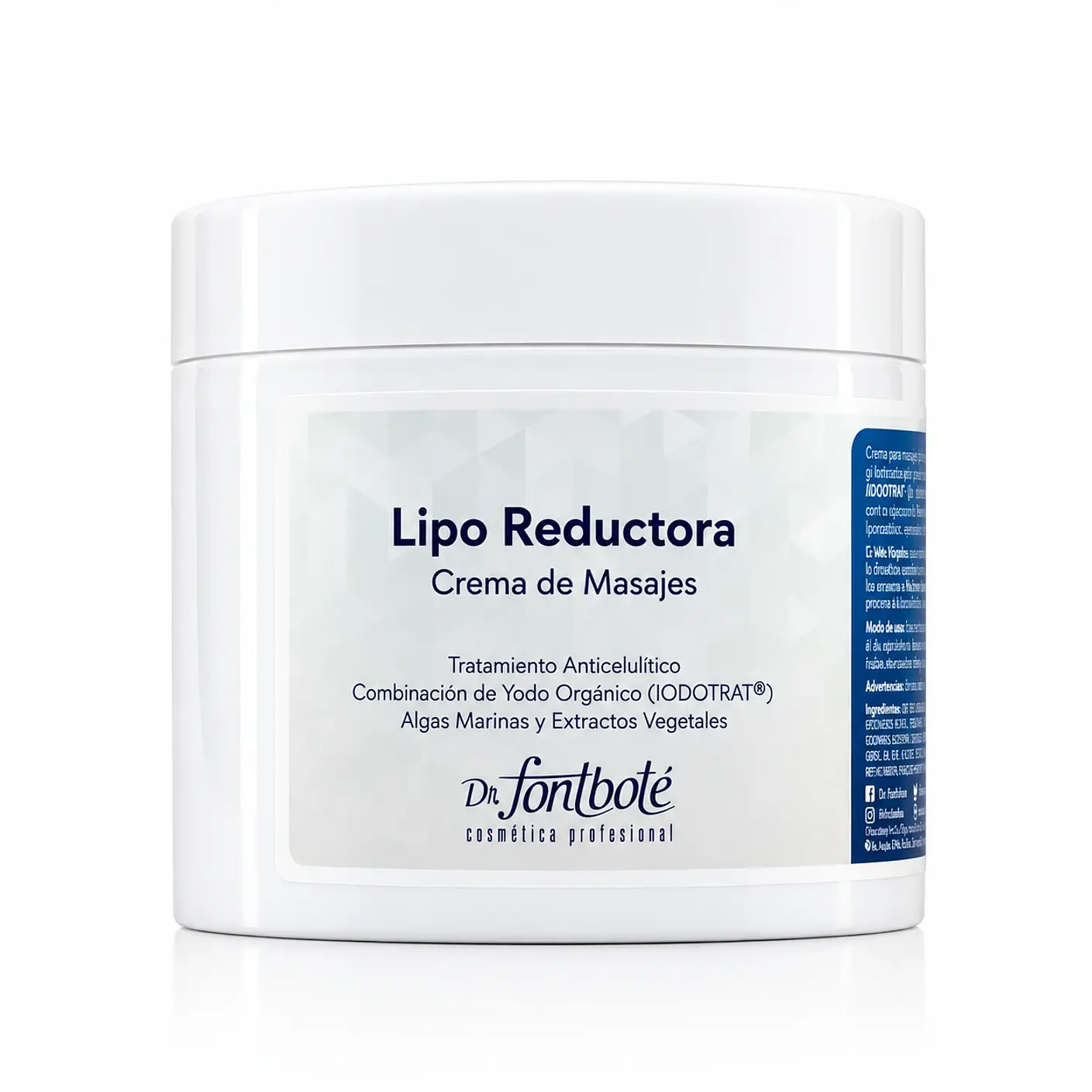 Crema para masajes reductivos lipo reductora corporal Fontboté 1