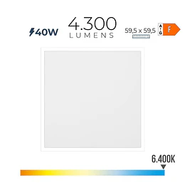 [Demo] Painel LED 440 W 6400 K 4300 lm Luz Fria 59,5 x 59,5 x 2,9 cm
