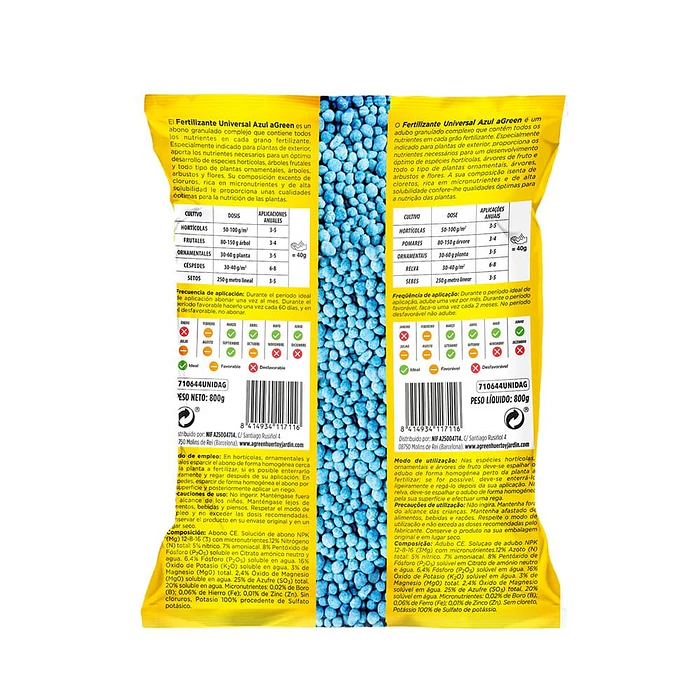 [Demo] Fertilizante Universal Azul 800 g 2