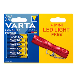 [Demo] Pilha Alcalina Longlife Power 4 x Aa + 4 x Aaa + Oferta Mini Lanterna LED
