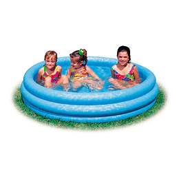 [Demo] Piscina Infantil Inflável, Modelo Azul, 3 Anéis, Ø114 x 25 cm