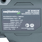 Sierra caladora Inalámbrica 18V Con 1 Batería GLADIATOR SK 8080/18 C1 14