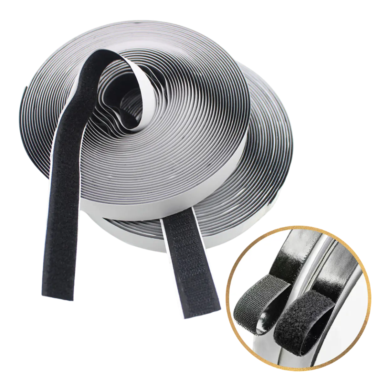 Vélcro Adhesivo Rollo 5 Cms X 25 Mts Colores: Blanco o Negro