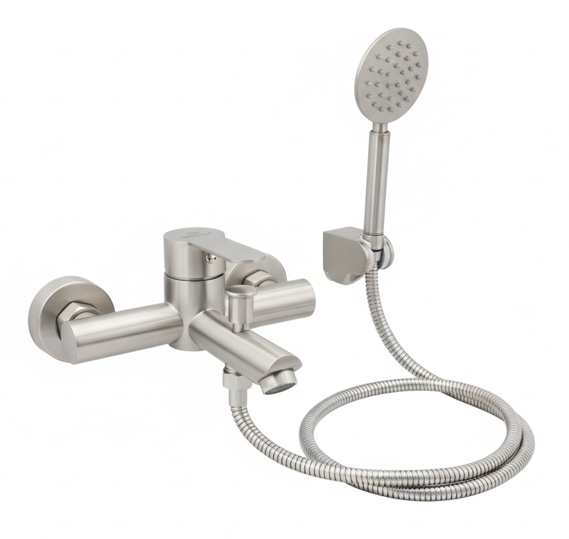 LLAVE MONOMANDO TINA DUCHA NEGRO - F6114