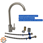 Llave Monomando Lavaplatos Vertical Inoxidable 4