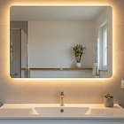 Espejo Rectangular LED Touch 70x100 cm – Luz Posterior con 3 Tonos de Iluminación 7