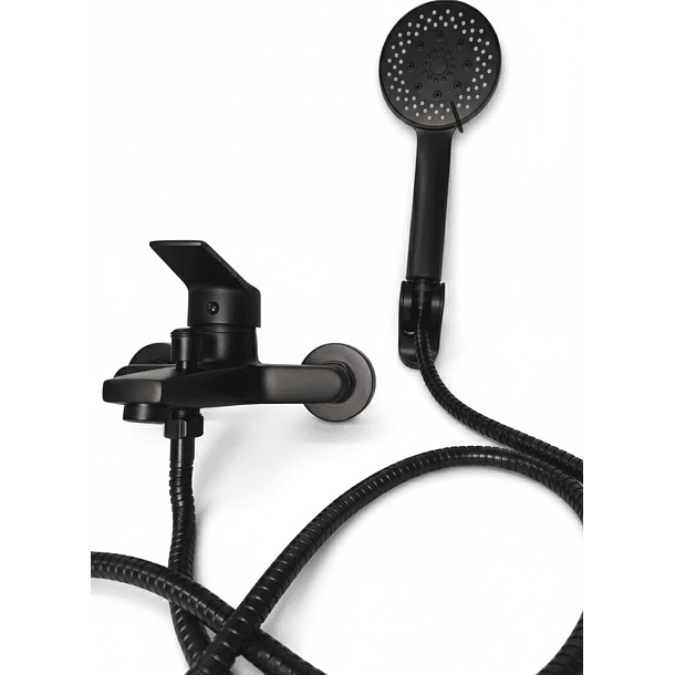 Grifería Negra Baño Monomando Tina Ducha y Lavamanos  Línea Notte – Taumm 14