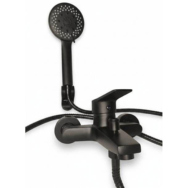 Grifería Negra Baño Monomando Tina Ducha y Lavamanos  Línea Notte – Taumm 19