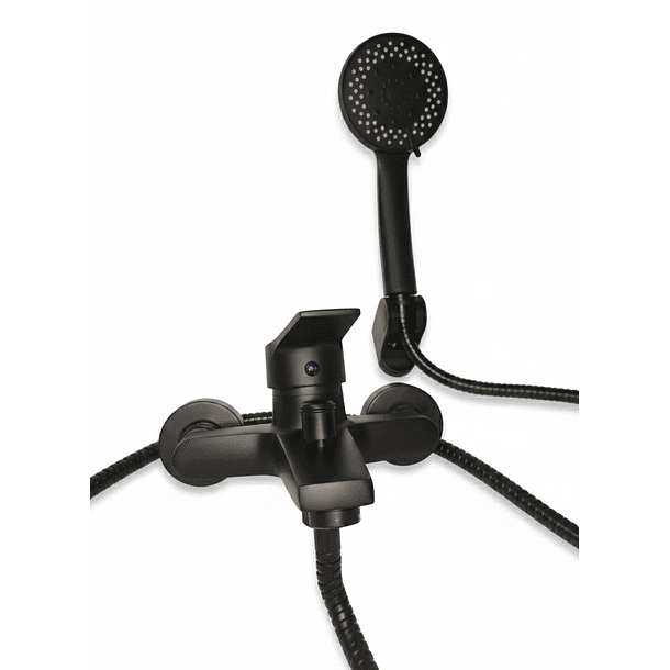 Grifería Negra Baño Monomando Tina Ducha y Lavamanos  Línea Notte – Taumm 20