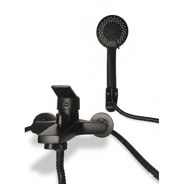 Grifería Negra Baño Monomando Tina Ducha y Lavamanos  Línea Notte – Taumm 21