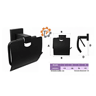 Portarollos Negro Línea Schwarz Porta Papel Higiénico 3