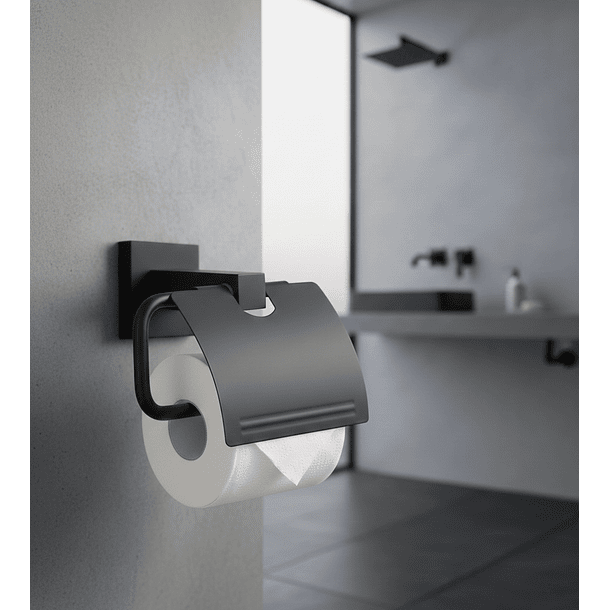 Portarollos Negro Línea Schwarz Porta Papel Higiénico 5