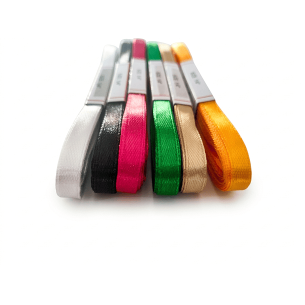 Rollo Cinta Satin Raso Genero 7mm 10 Mts Pack 6 Colores 7