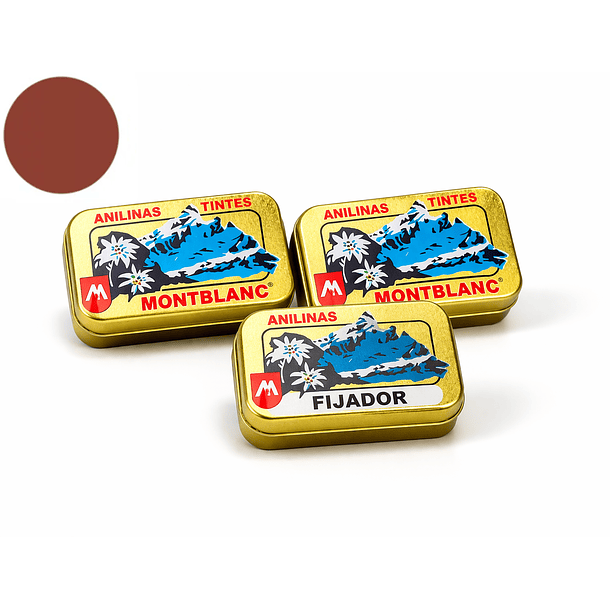 Anilina Montblanc Kit: 2 Colores + 1 Fijador        Original Caja Dorada 3