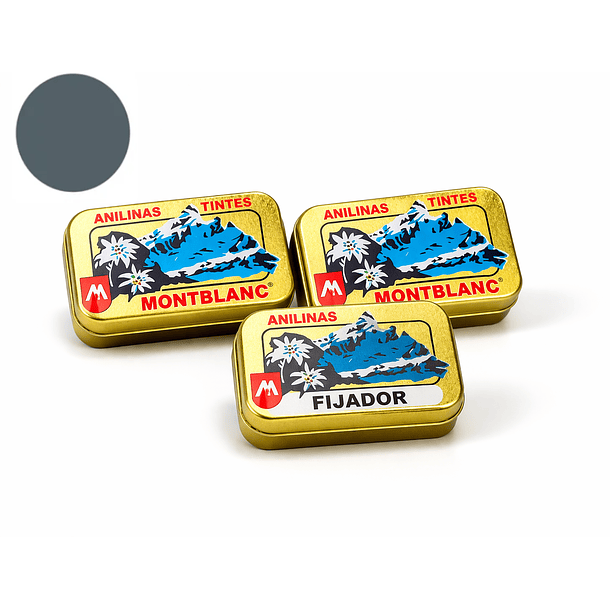 Anilina Montblanc Kit: 2 Colores + 1 Fijador        Original Caja Dorada 4