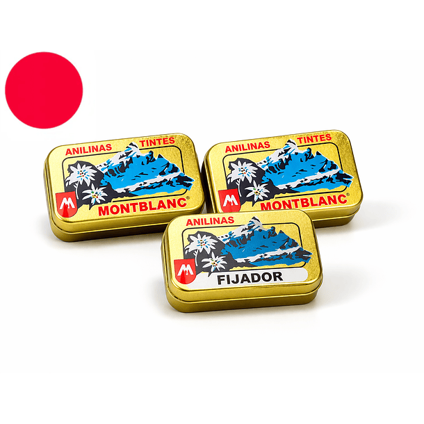 Anilina Montblanc Kit: 2 Colores + 1 Fijador        Original Caja Dorada 6