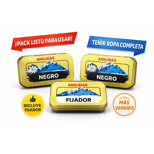 Anilina Montblanc Kit: 2 Colores + 1 Fijador        Original Caja Dorada 8