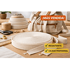 Huincha Mochila Espiga Algodón 50 Mts Anchos: 2, 3 y 4 cms Crudo Natural 1