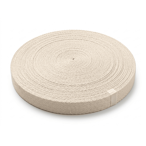 Huincha Mochila Espiga Algodón 50 Mts Anchos: 2, 3 y 4 cms Crudo Natural 8